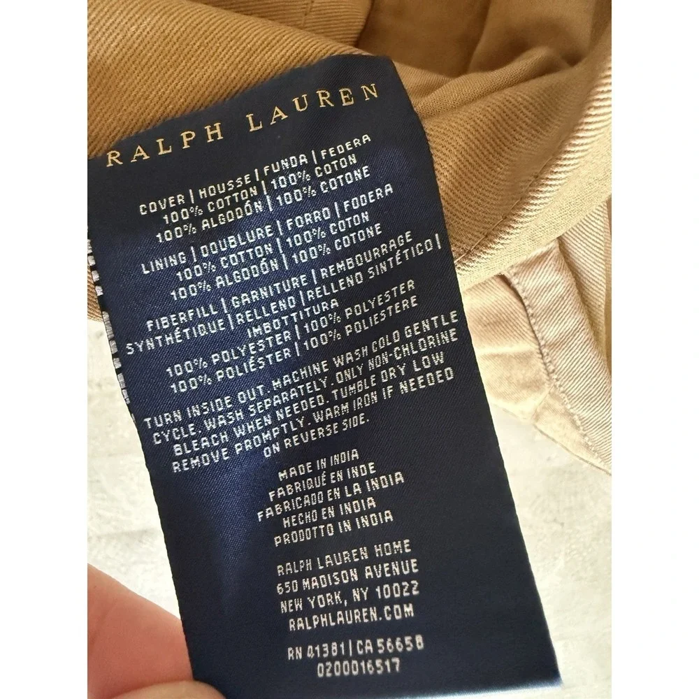Ralph Lauren Cromwell Quilted Euro Sham Equestrian Old Money Preppy NEW $285